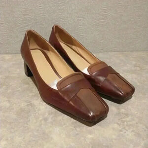 NWOT Chiko's Daisy Square Toe, Block Heels, loafers, shoes size 6